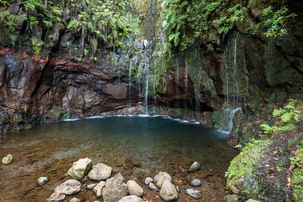 The stunning waterfalls of Madeira seen during a tour